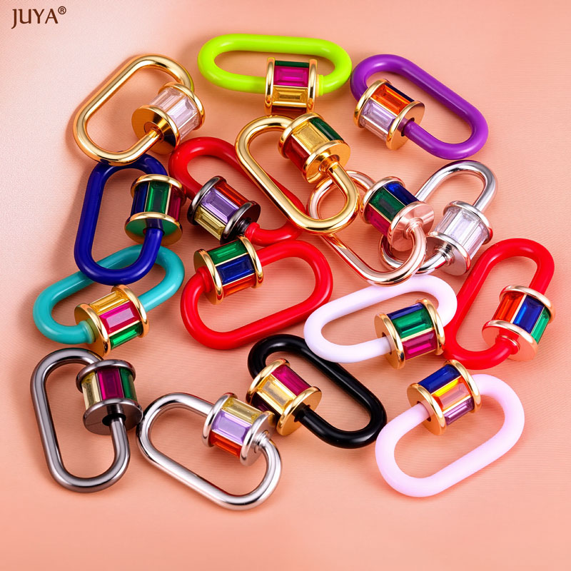 Jewelry Making Material - JUYA Rainbow Crystal Enamel Screw Carabiner
