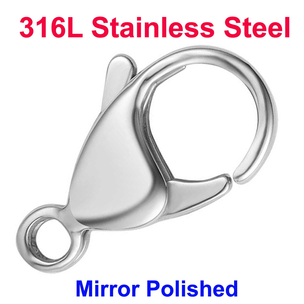 Jewelry Making Material - 20/30/40 316L Stainless Steel Lobster Clasps