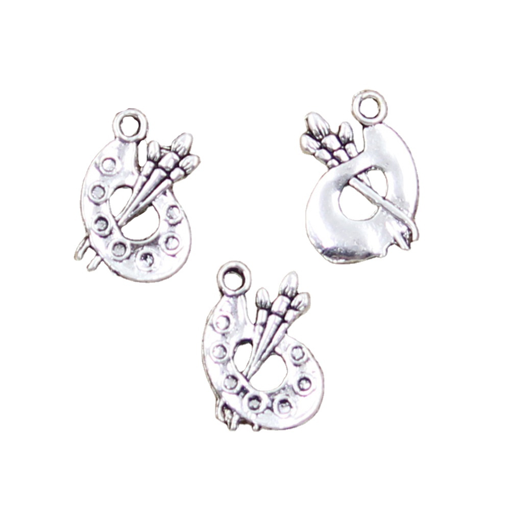 Jewelry Making Videos - 20pcs Charms Videos Plate 16x12mm Antique