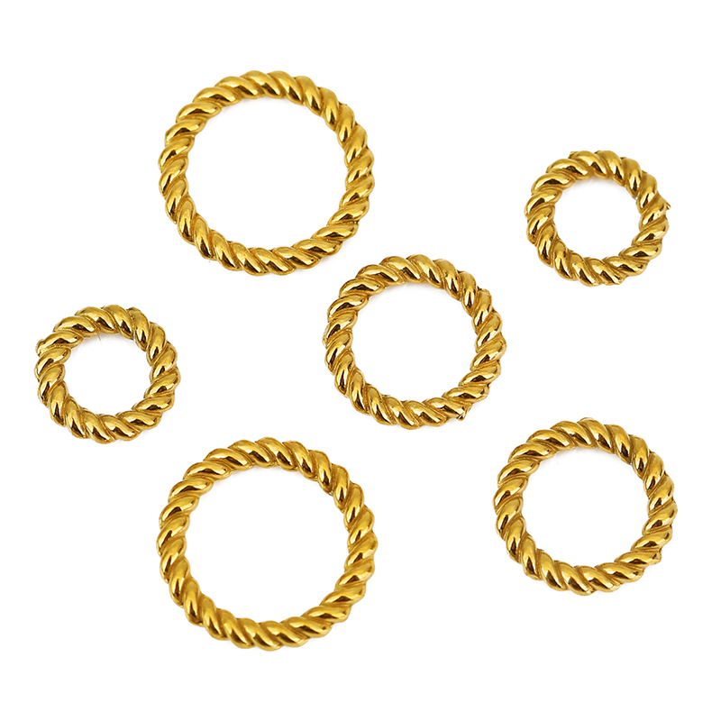10pcs PVD Never Fade Stainless - Jewelry Making Closed Jump Rings 评论和价格