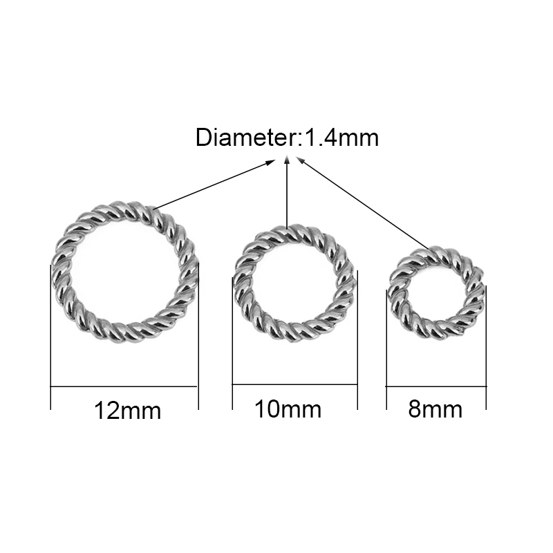 10pcs PVD Never Fade Stainless - Jewelry Making Closed Jump Rings 评论和价格