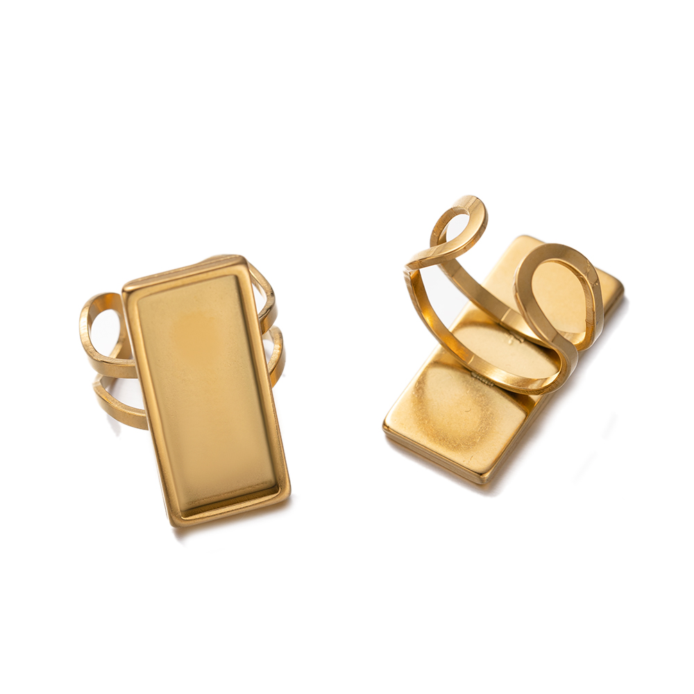 4Pcs Stainless Steel Golden Bl - Jewelry Making Ring Tool 评论和价格