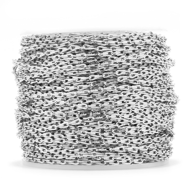1 Meter Stainless Steel Rolo C - Jewelry Making Paris 评论和价格