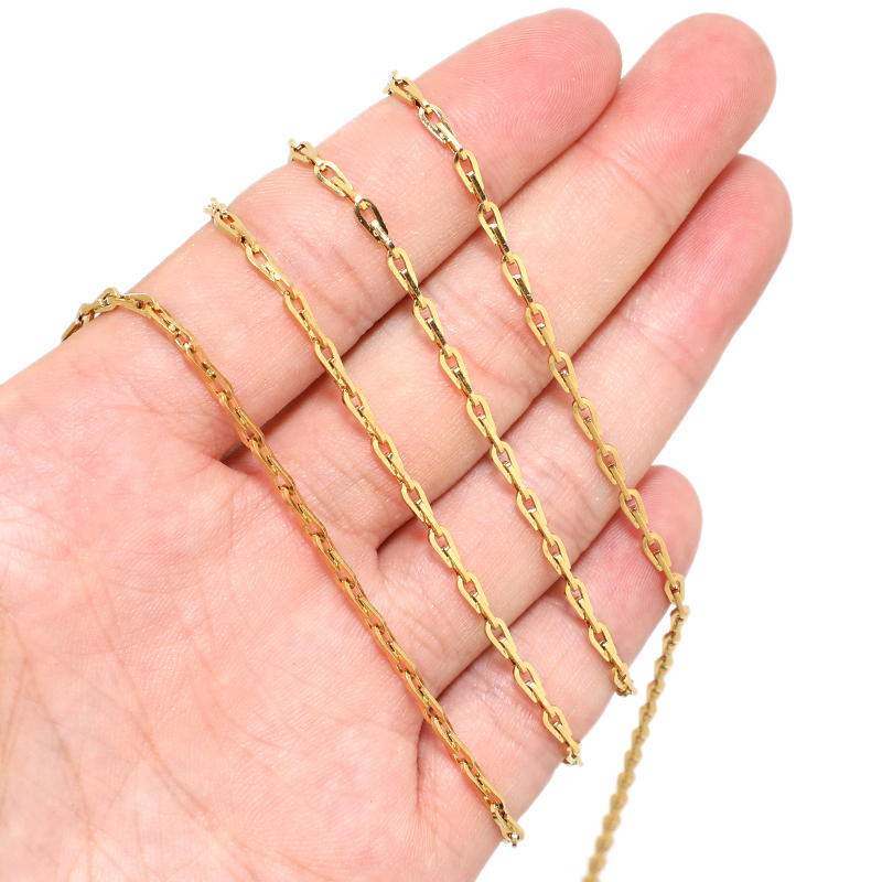 1 Meter Stainless Steel Rolo C - Jewelry Making Paris 评论和价格