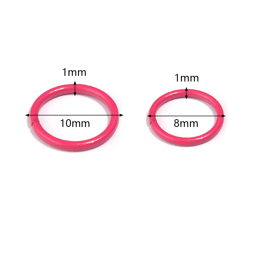 50pcs 8/10mm Iron Split Ring O - Jewelry Making Closed Jump Rings 评论和价格