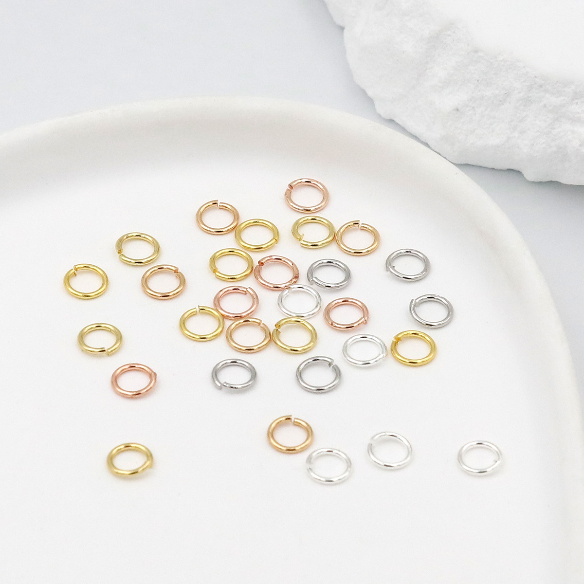 A Pack 925 Silver Open Jump Ri - Jewelry Making Closed Jump Rings 评论和价格