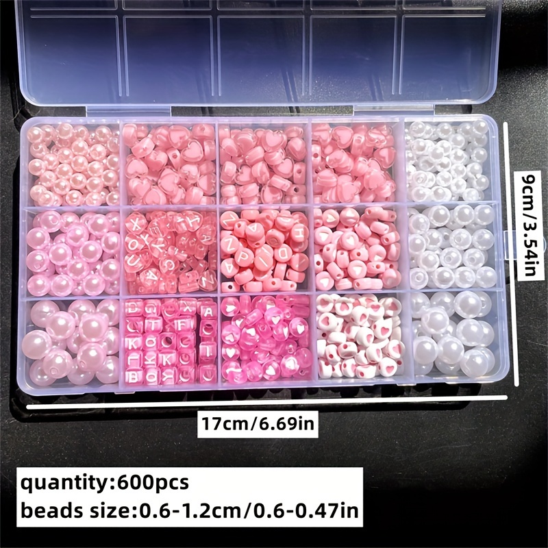 10-Piece Pink Alphabet Box, Ac - Jewelry Making Basics 评论和价格