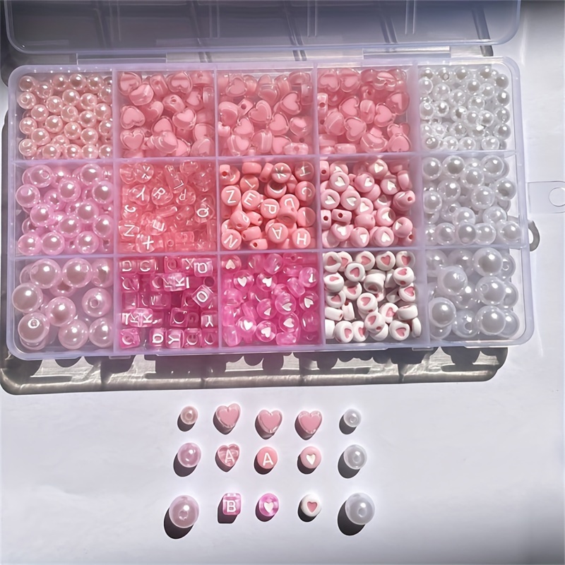 10-Piece Pink Alphabet Box, Ac - Jewelry Making Basics 评论和价格