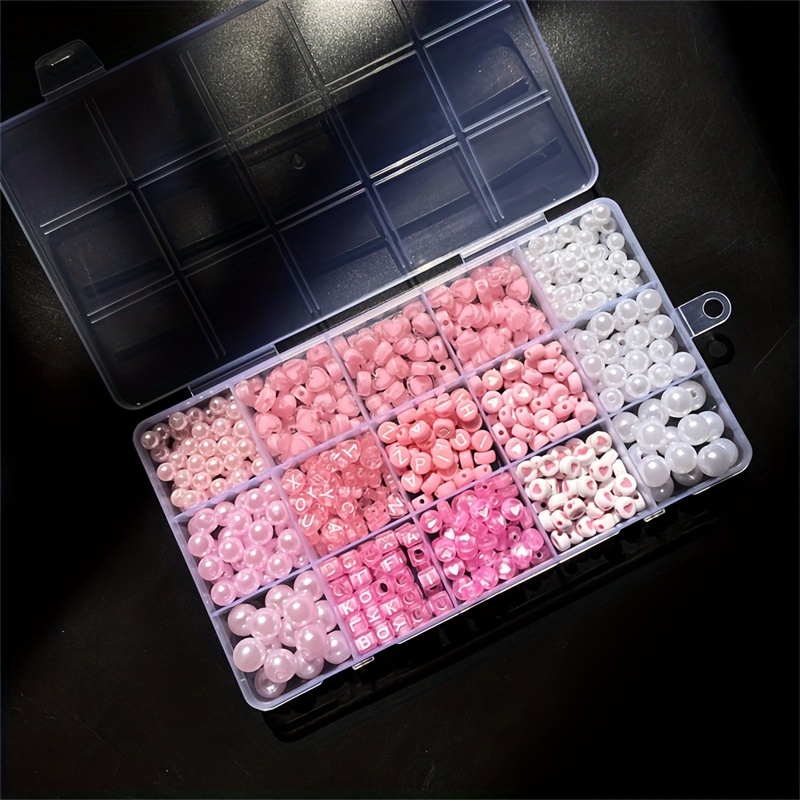 10-Piece Pink Alphabet Box, Ac - Jewelry Making Basics 评论和价格
