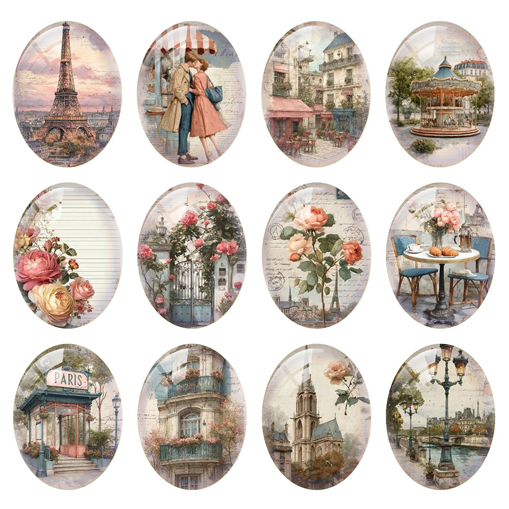 Random Mixed Round/Oval/Square - Jewelry Making Paris 评论和价格
