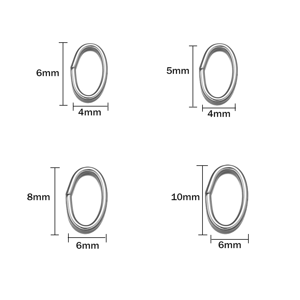 50pcs 3 Colors Stainless Steel - Jewelry Making Closed Jump Rings 评论和价格