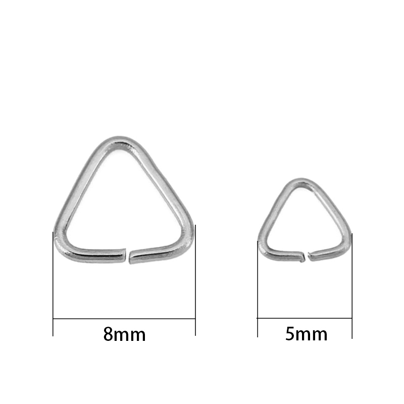 50pcs 5mm 8mm Stainless Steel  - Jewelry Making Closed Jump Rings 评论和价格