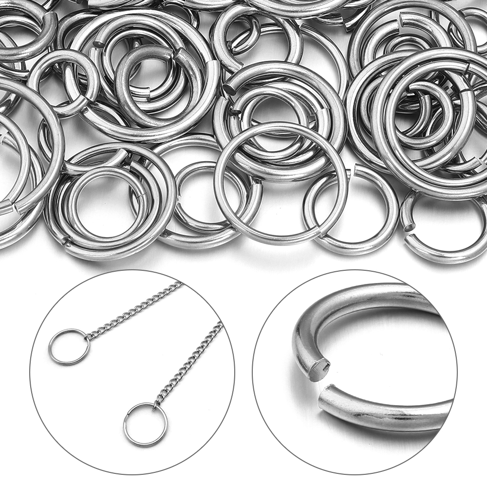 20pcs/lot Stainless Steel Open - Jewelry Making Closed Jump Rings 评论和价格