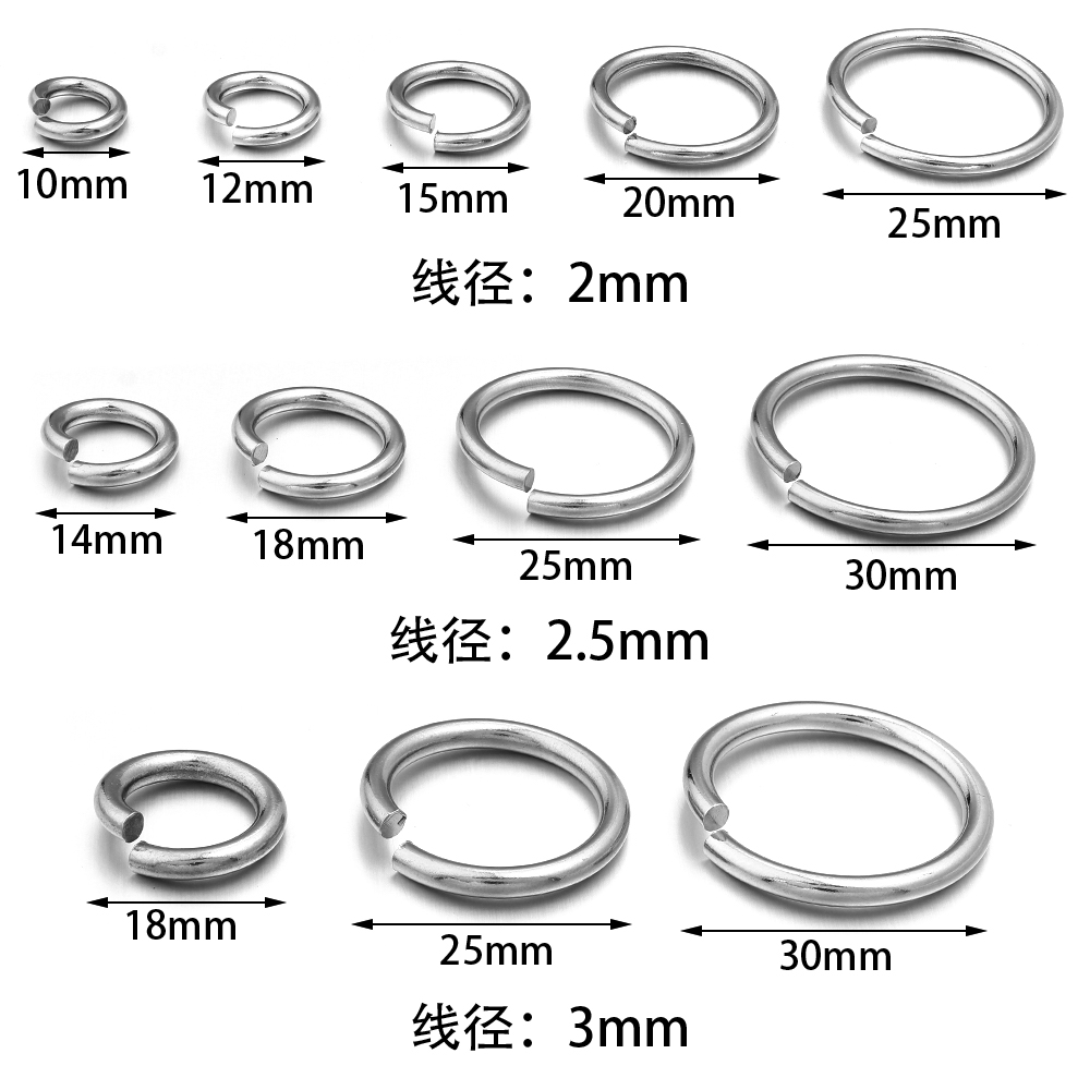 20pcs/lot Stainless Steel Open - Jewelry Making Closed Jump Rings 评论和价格