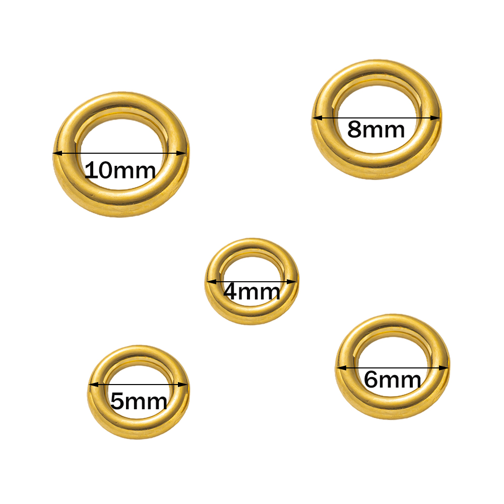 10pcs Stainless Steel Gold O R - Jewelry Making Closed Jump Rings 评论和价格