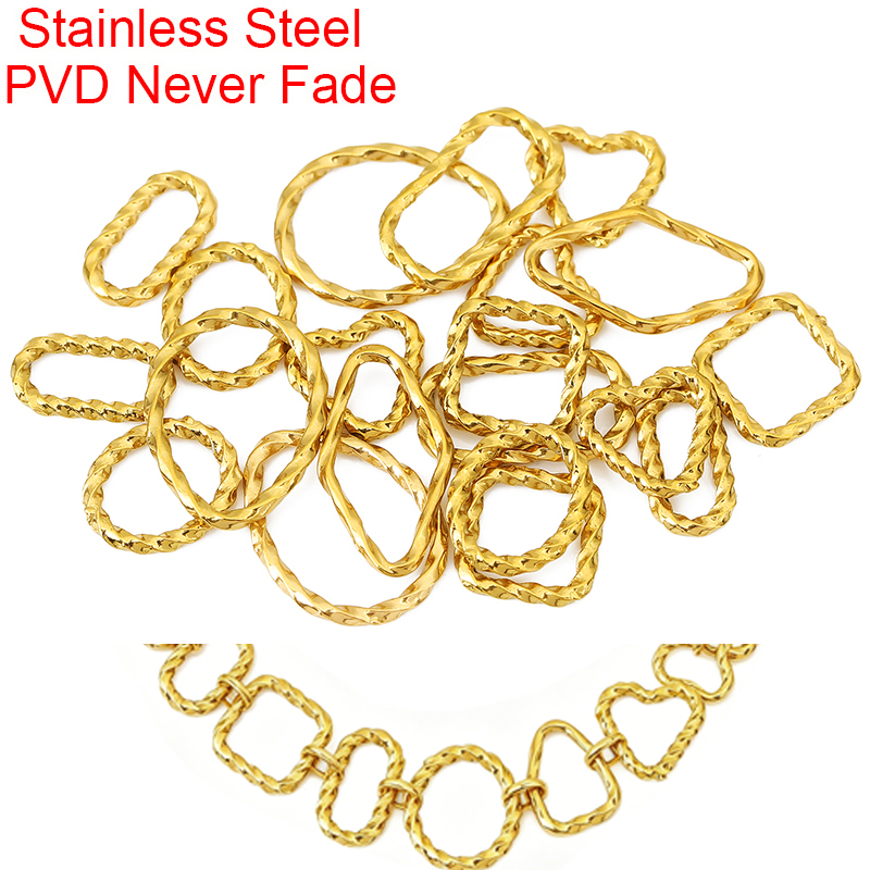 10pcs Stainless Steel Closed T - Jewelry Making Closed Jump Rings 评论和价格