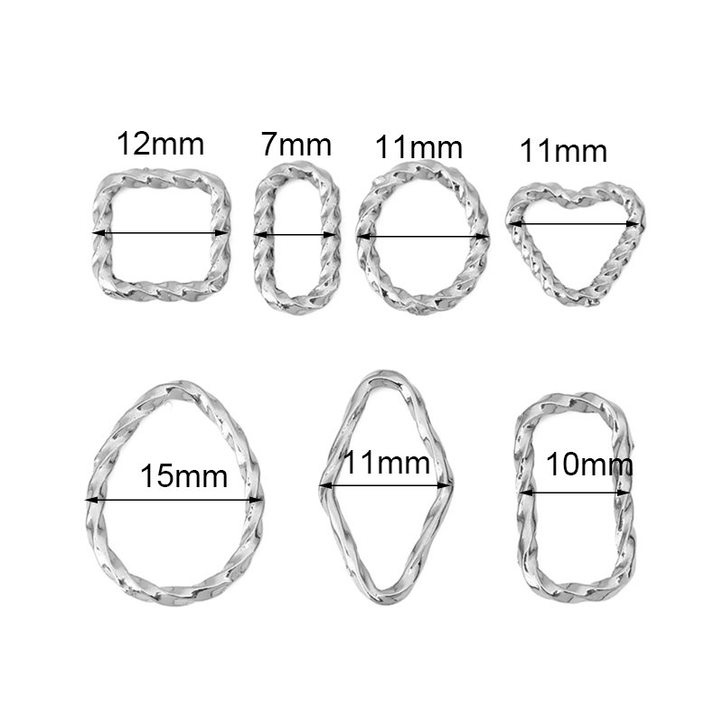 10pcs Stainless Steel Closed T - Jewelry Making Closed Jump Rings 评论和价格