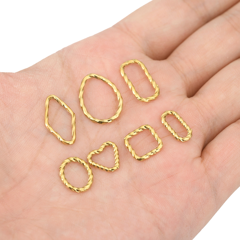 10pcs Stainless Steel Closed T - Jewelry Making Closed Jump Rings 评论和价格