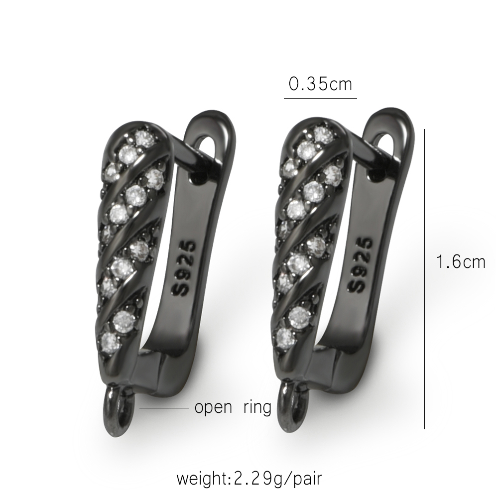 YANASI 1 Pair Gun Black  Brass - Jewelry Making Material 评论和价格