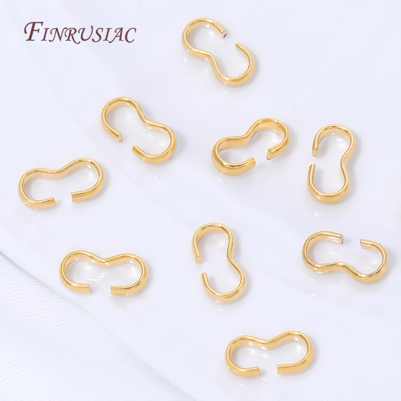 18K Gold Plated Open S Hook Cl - Jewelry Making A Ring 评论和价格