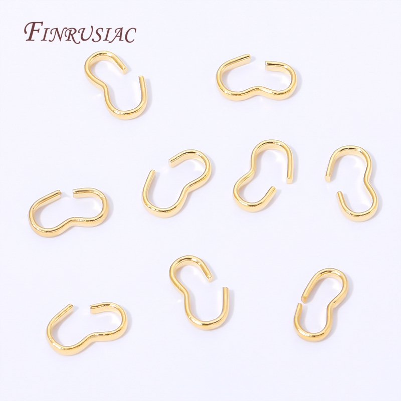 18K Gold Plated Open S Hook Cl - Jewelry Making A Ring 评论和价格