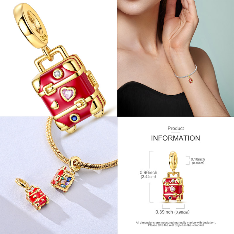 Travel Series Charms 925 Silve - Jewelry Making Paris 评论和价格