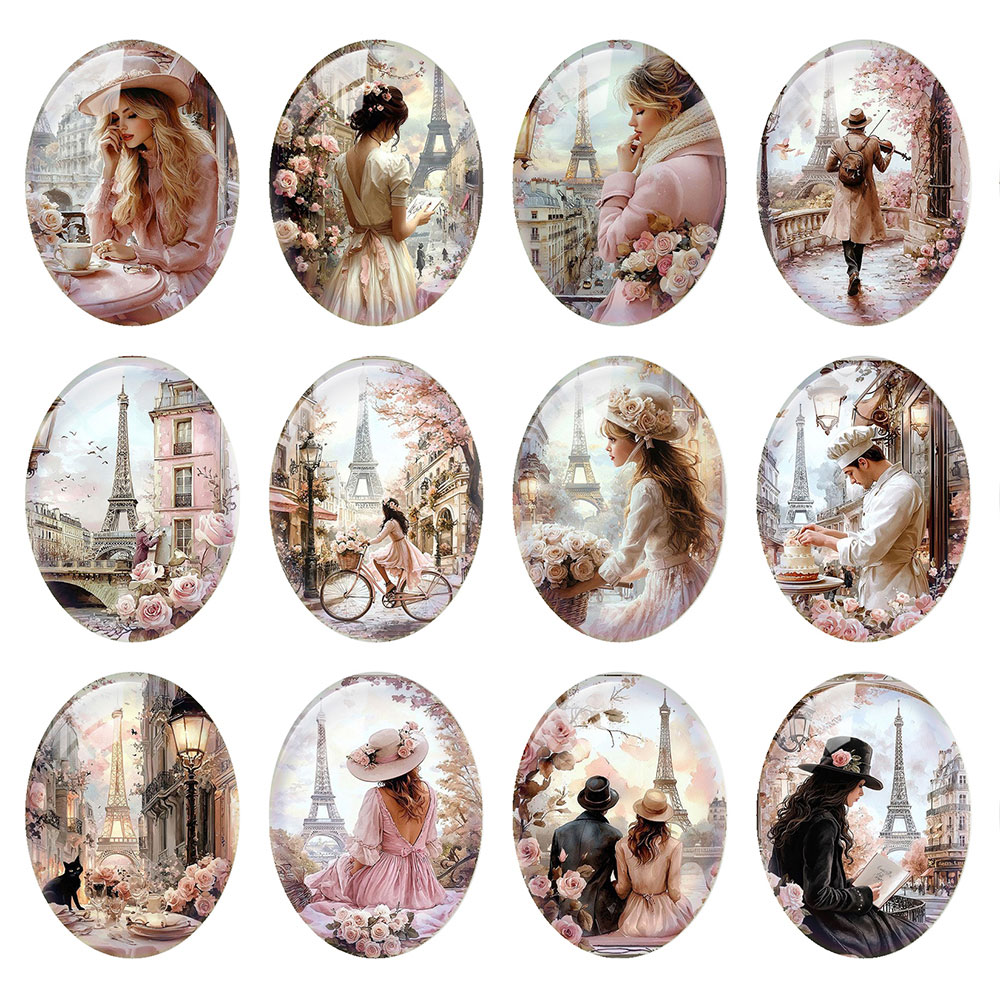 Random Mixed Round/Oval/Square - Jewelry Making Paris 评论和价格
