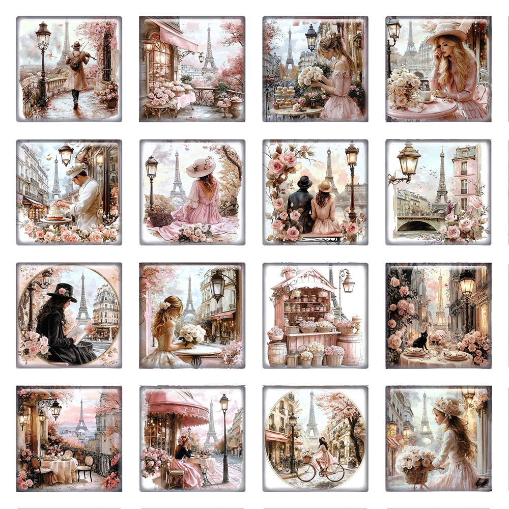 Random Mixed Round/Oval/Square - Jewelry Making Paris 评论和价格