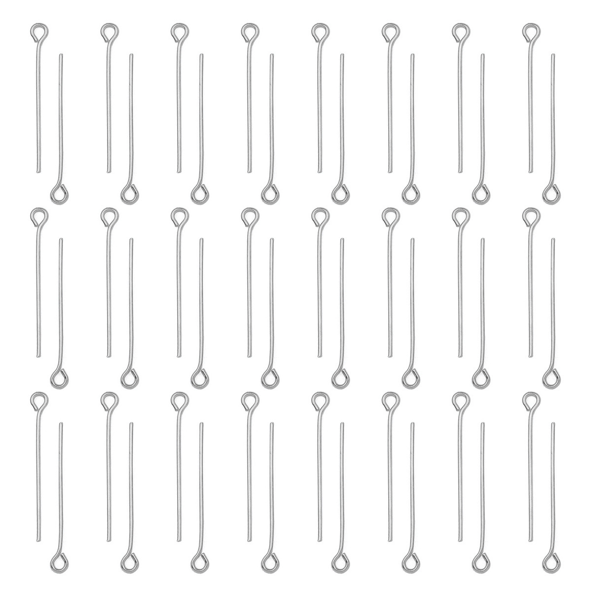 100Pcs/Lot Stainless Steel Eye - Jewelry Making Basics 评论和价格