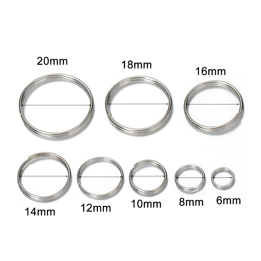 50pcs 6/8/10/12/14/16/18/20mm  - Jewelry Making Closed Jump Rings 评论和价格