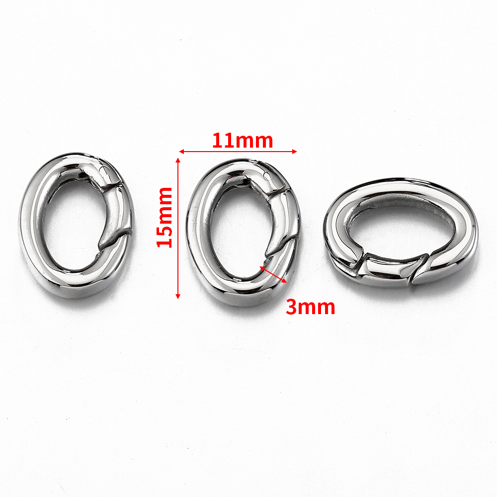 2pcs/1pc Stainless Steel Sprin - Jewelry Making A Ring 评论和价格