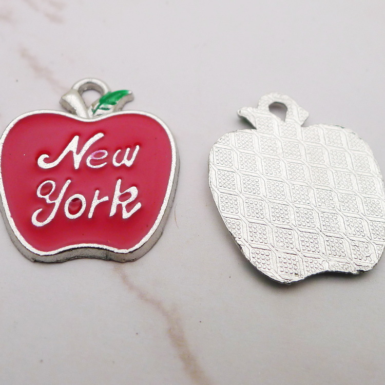 10Pcs Enamel Apple New York Ch - Jewelry Making York 评论和价格