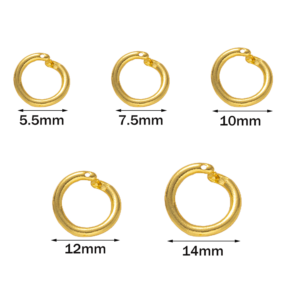 10pcs 18K Gold Plated Brass Lo - Jewelry Making Closed Jump Rings 评论和价格