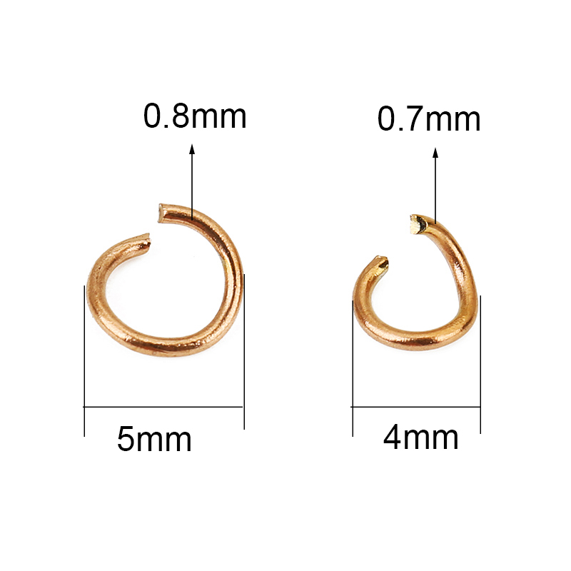 100pcs Rose Gold Plated Stainl - Jewelry Making Closed Jump Rings 评论和价格