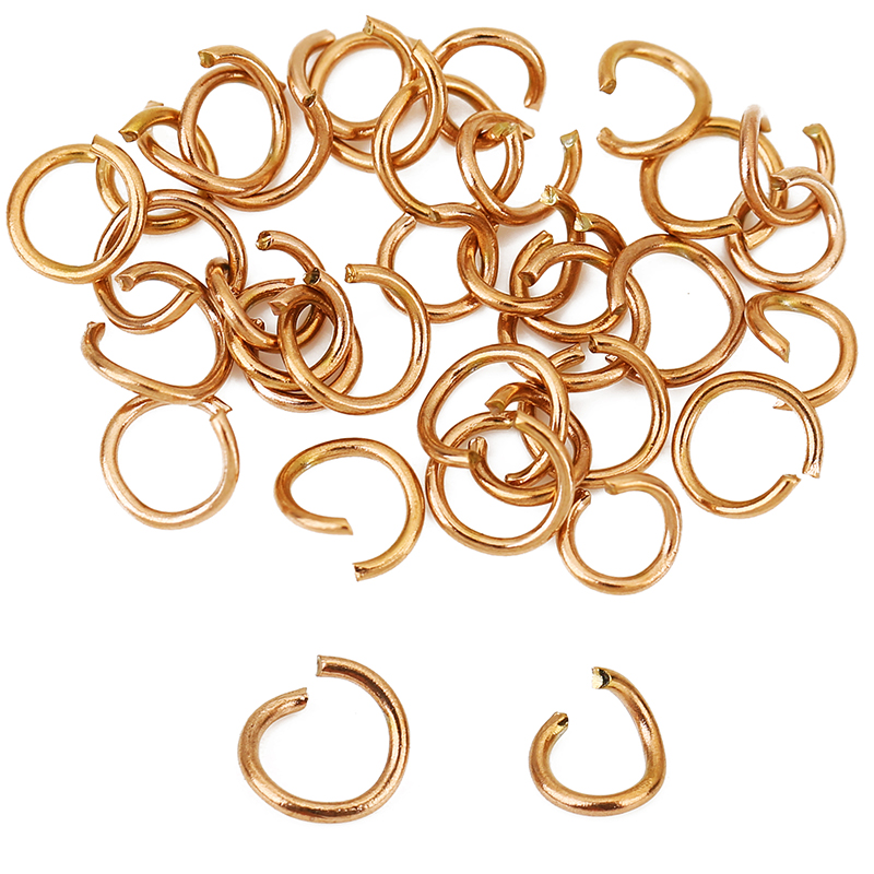 100pcs Rose Gold Plated Stainl - Jewelry Making Closed Jump Rings 评论和价格