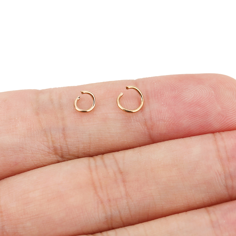 100pcs Rose Gold Plated Stainl - Jewelry Making Closed Jump Rings 评论和价格