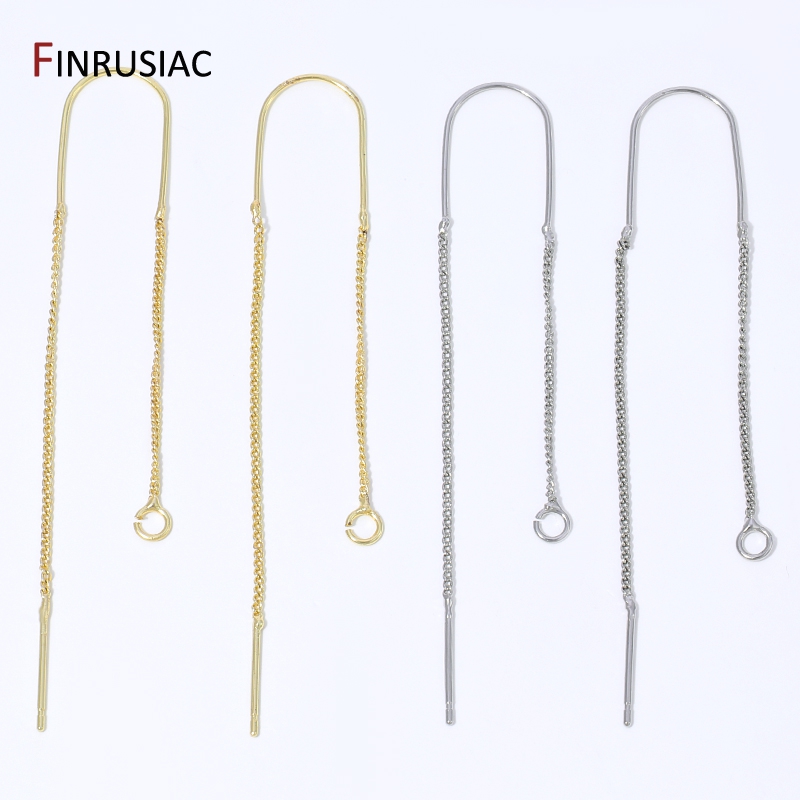 18K Gold Plated Brass Long Tas - Jewelry Making Essentials 评论和价格