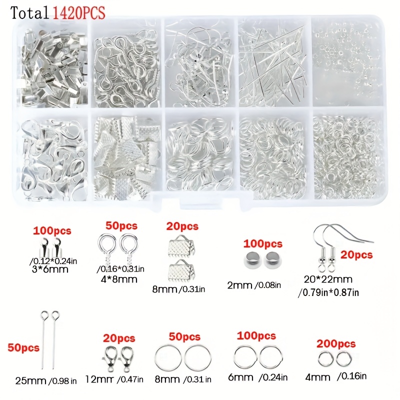 1420pcs 1box Jewelry Findings  - Jewelry Making Ring Tool 评论和价格
