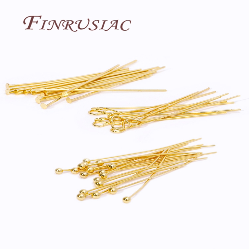 50Pcs 20-50mm Gold Plated Pins - Jewelry Making Essentials 评论和价格