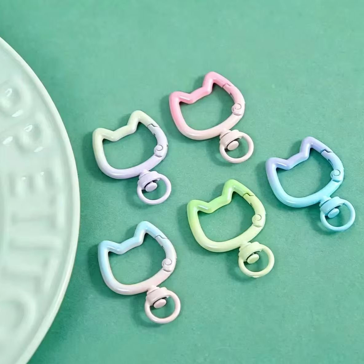 5-10PCS Gradient Cute Cat Clas - Jewelry Making Essentials 评论和价格