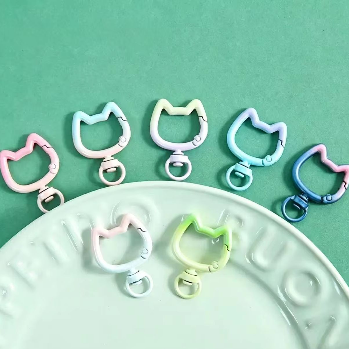 5-10PCS Gradient Cute Cat Clas - Jewelry Making Essentials 评论和价格